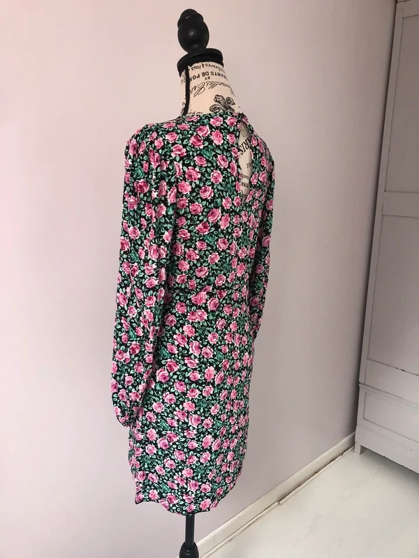🌸 Black floral dress – Zara – Size S – Very good condition – photo 3